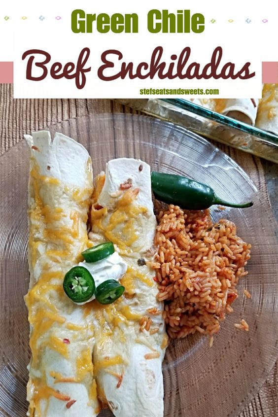 green chile enchiladas with beef 