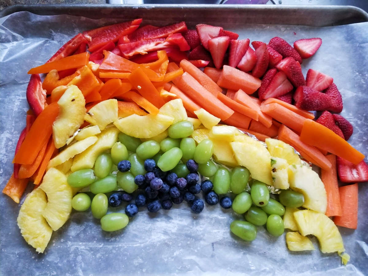 Rainbow Fruit and Veggie Tray
