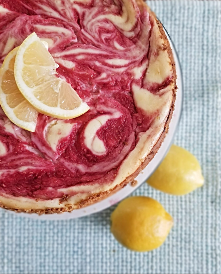 Lemon Raspberry Cheesecake - Stef's Eats and Sweets