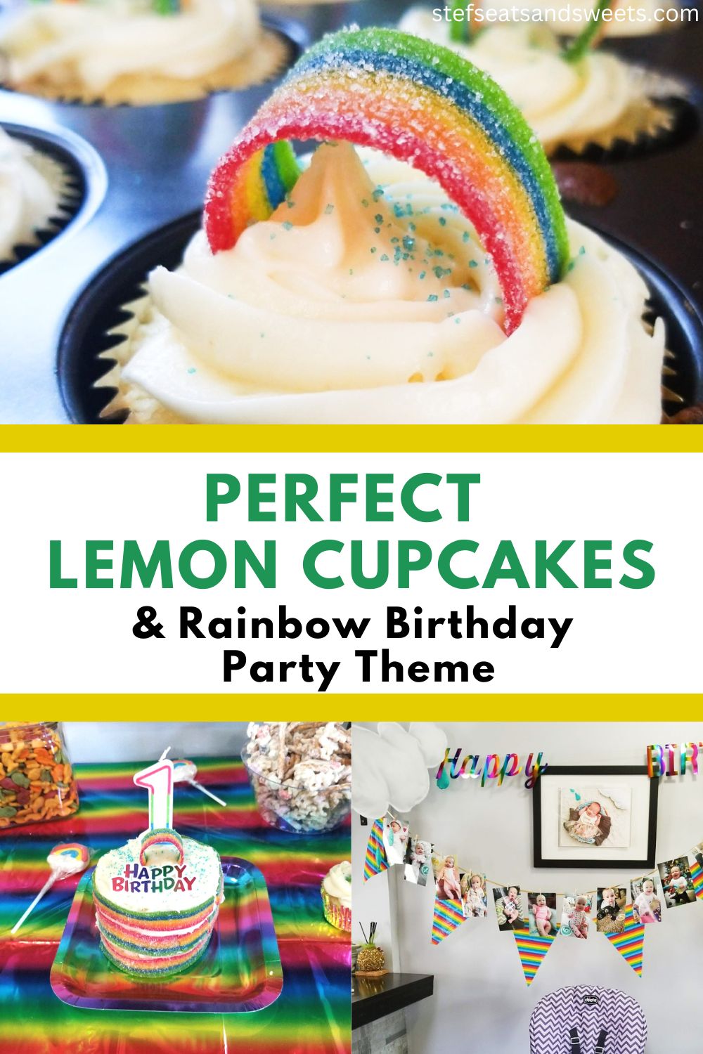 perfect lemon cupcakes birthday theme pin