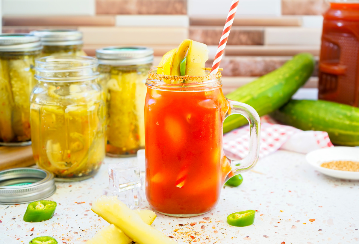 Spicy Bloody Mary Pickles