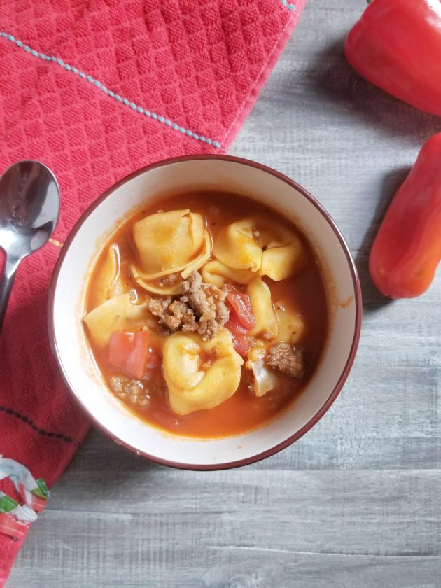 Italian Sausage and Tortellini Soup - Stef's Eats and Sweets