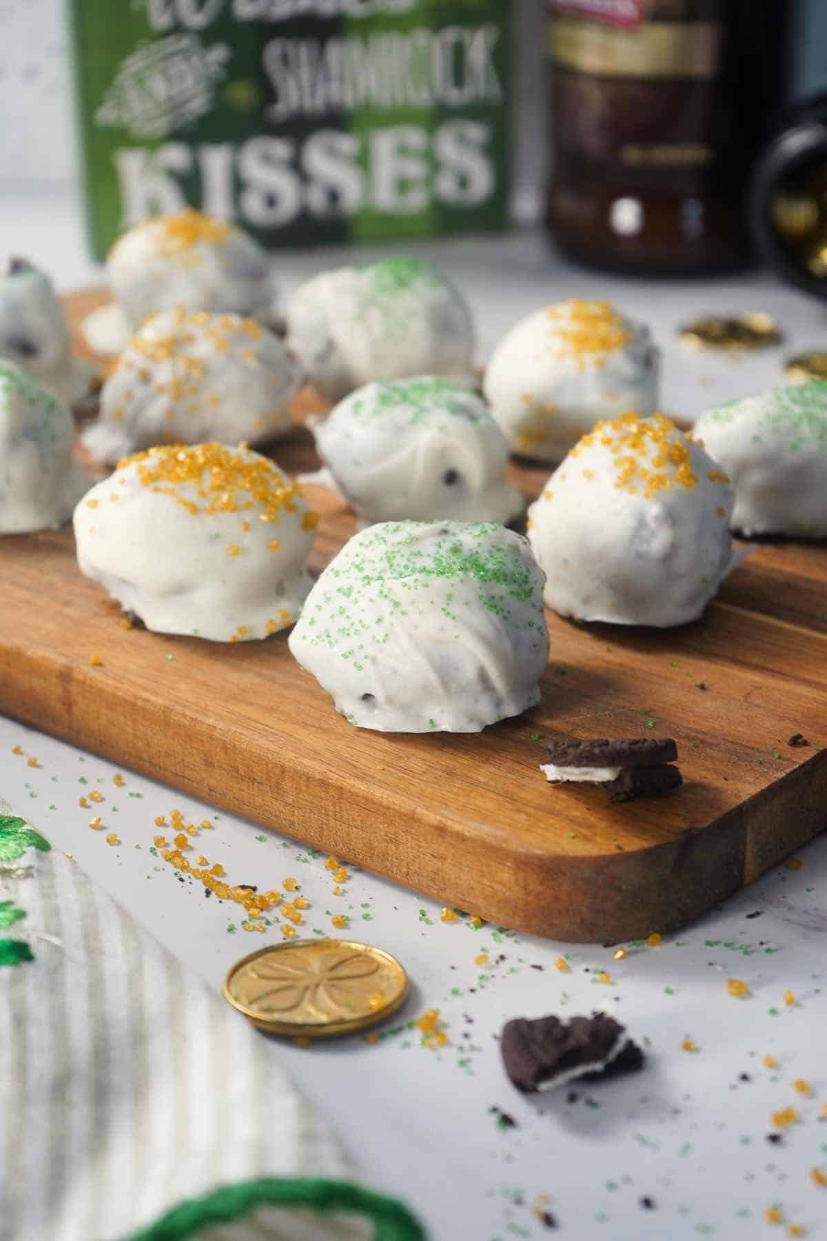 Irish Oreo Truffles full served