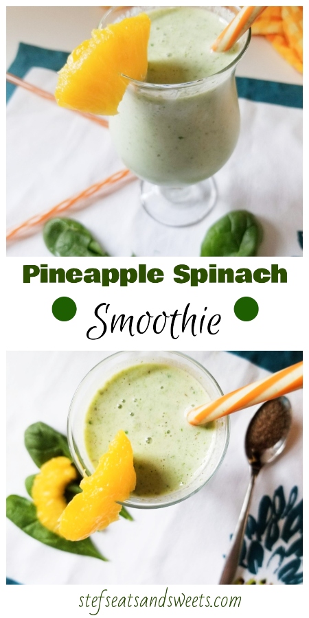 Pineapple Spinach Smoothie Pinterest Collage 