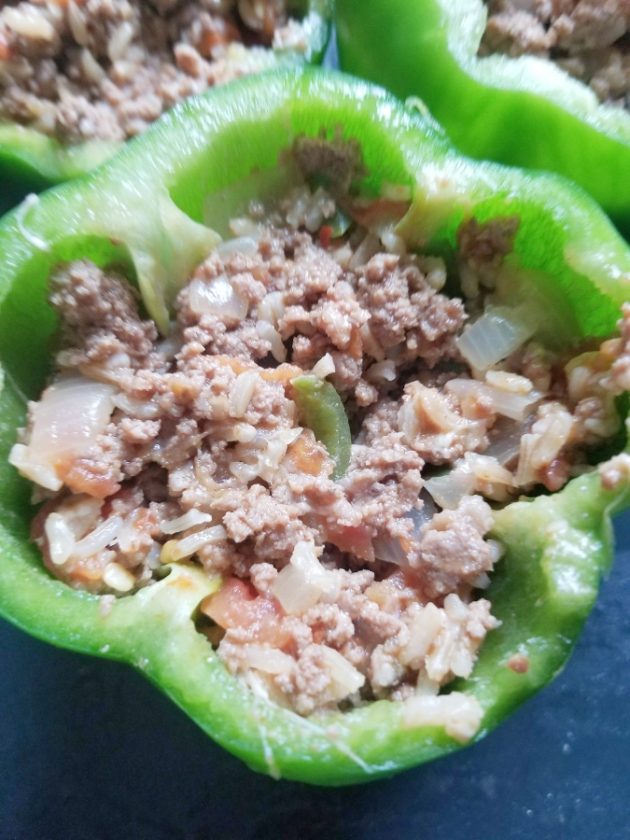 Air Fryer Turkey Stuffed Peppers - Stef's Eats and Sweets