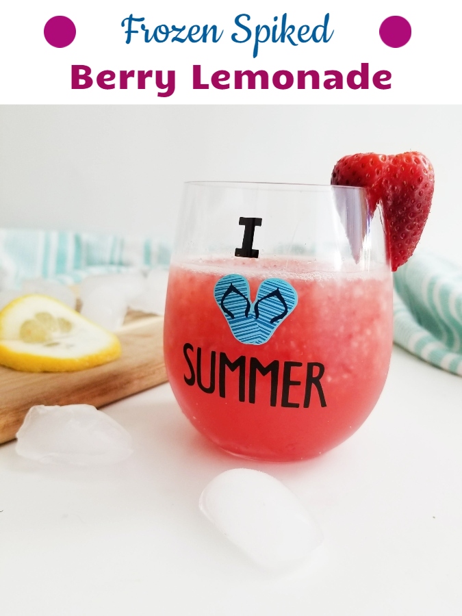 Frozen Spiked Berry Lemonade Pinterest Image