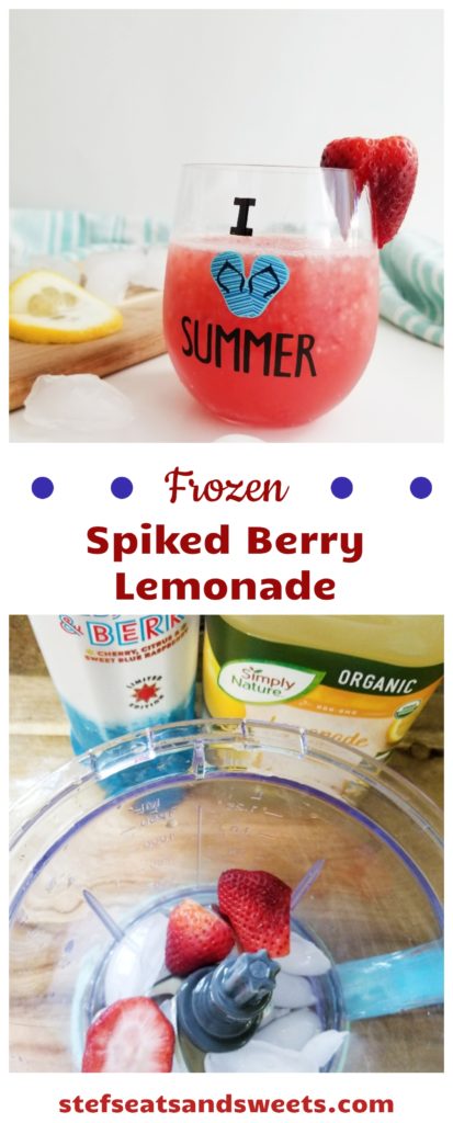 Frozen Spiked Berry Lemonade Pinterest Collage 