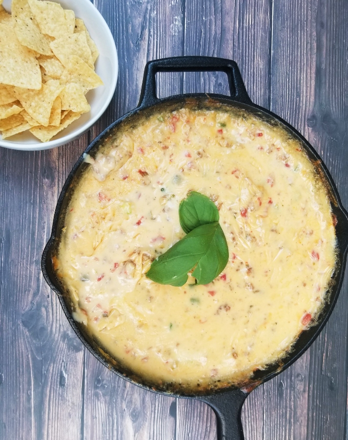 Smoked Spicy Sausage Queso 