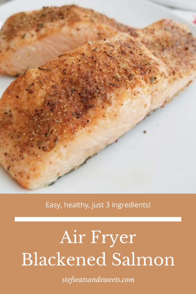 Air Fryer Blackened Salmon Pinterest Image 