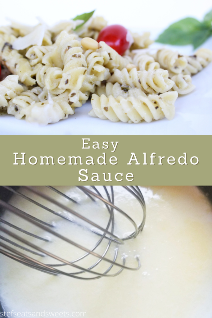 Easy Homemade Alfredo Sauce Pinterest Collage 