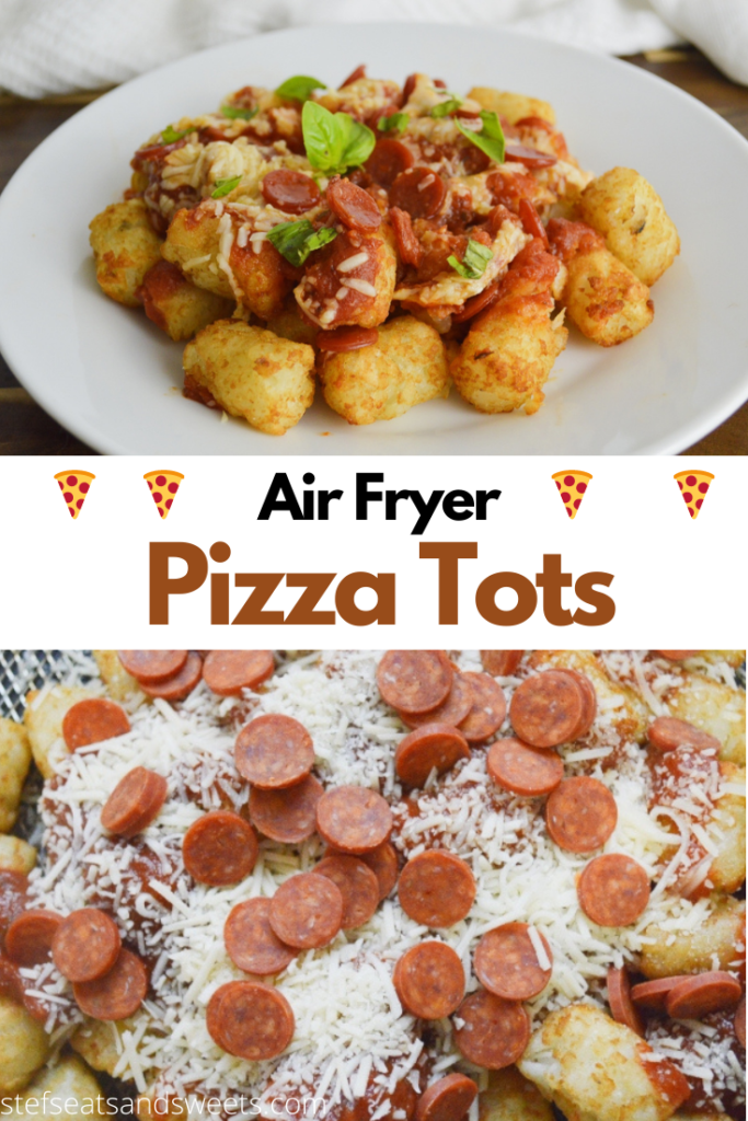 amazing air fryer pizza tots pinterest collage 