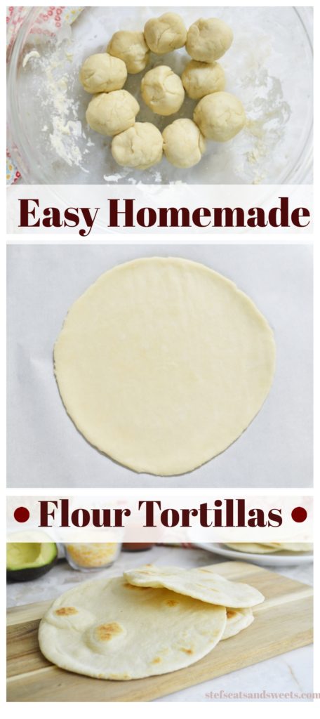 Homemade Flour Tortillas Pinterest Collage 2