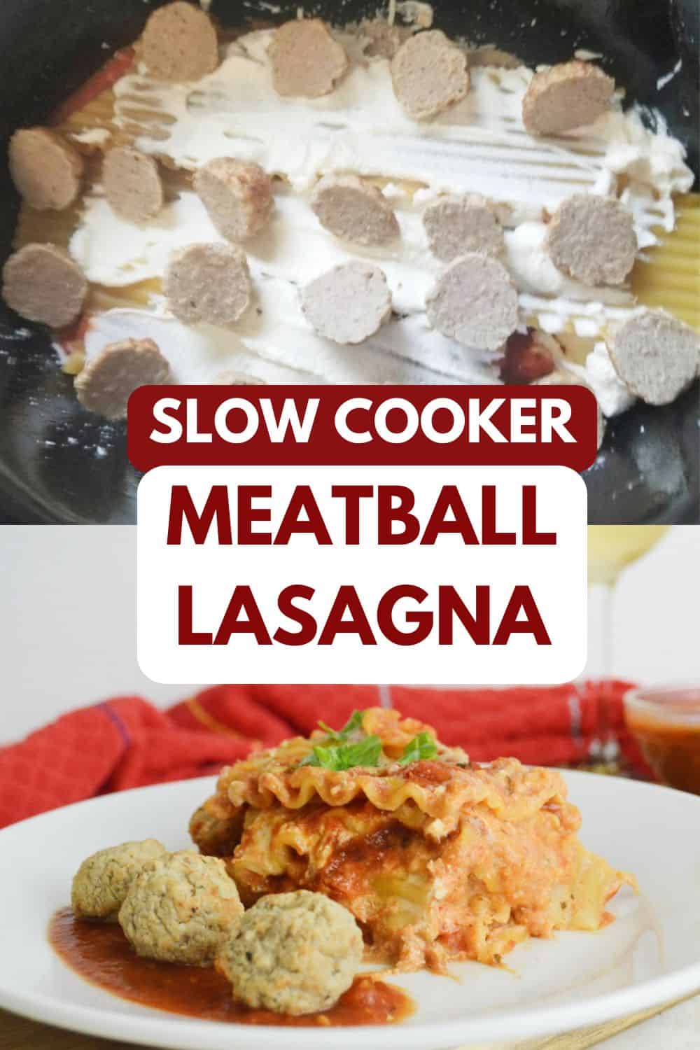 slow cooker meatball lasagna 