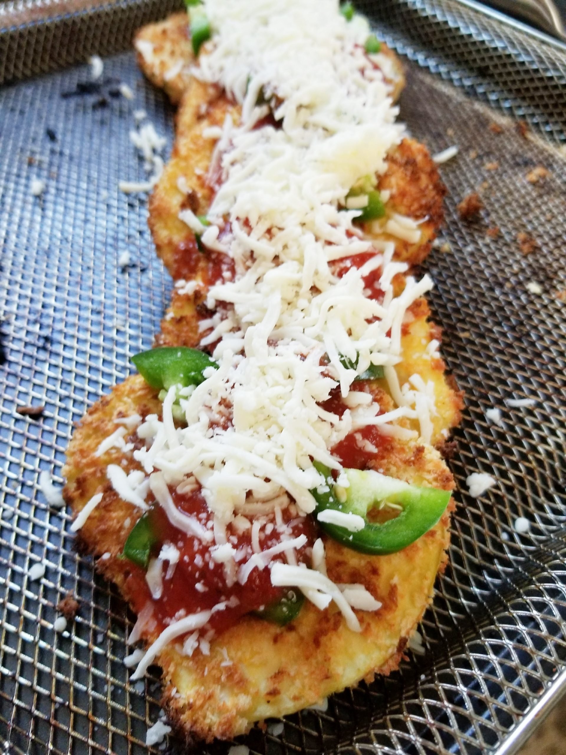 Spicy Air Fryer Eggplant Parmesan Stef's Eats and Sweets