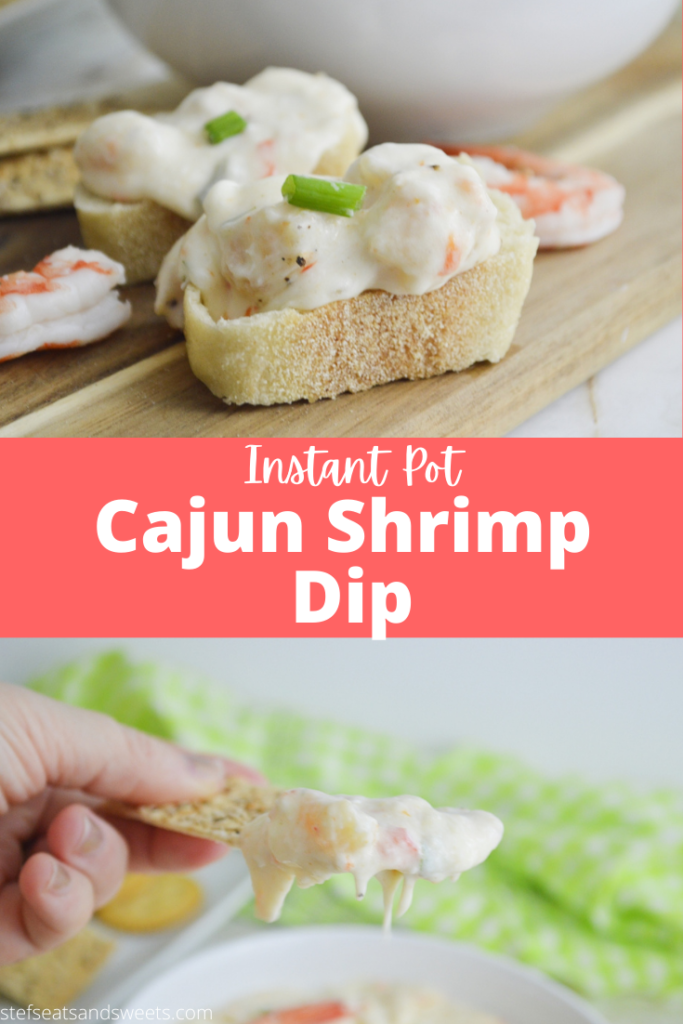 Insttant Pot Cajun Shrimp Dip Pinterest Collage 1 