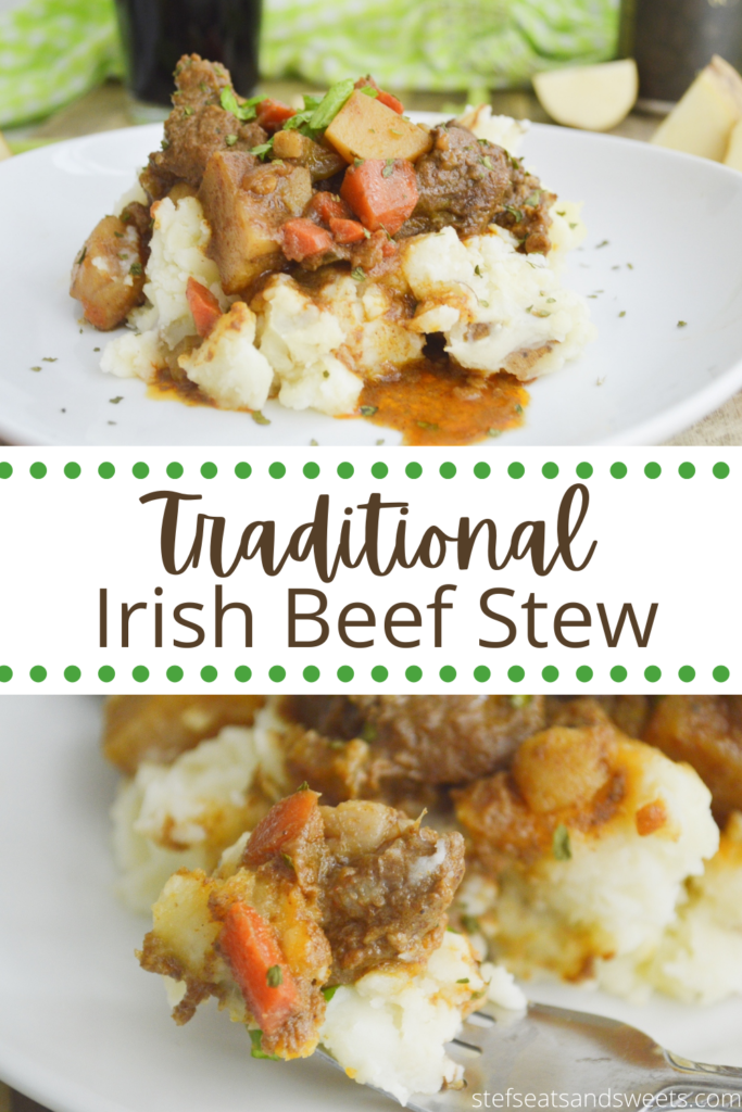 Traditional Irish Beef Stew Pinterest Collage 