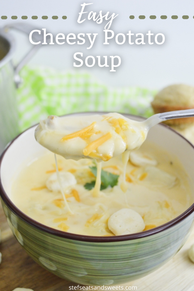 Easy Cheesy Potato Soup Pinterest Image 