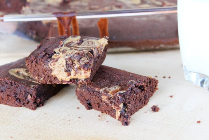 Peanut Butter Chocolate Chip Brownies - Stef's Eats And Sweets