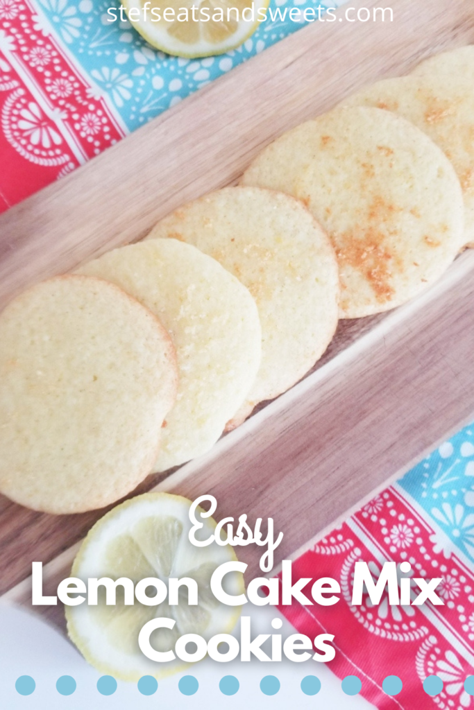 Easy Lemon Cake Mix Cookies Pinterest Image 
