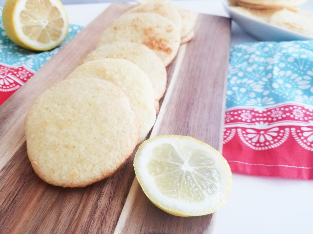 Easy Lemon Cake Mix cookies feature image with lemon slice 