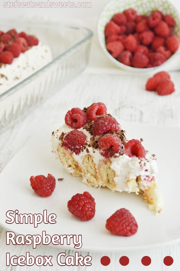 Simple Raspberry Icebox Cake Pinterest Image 