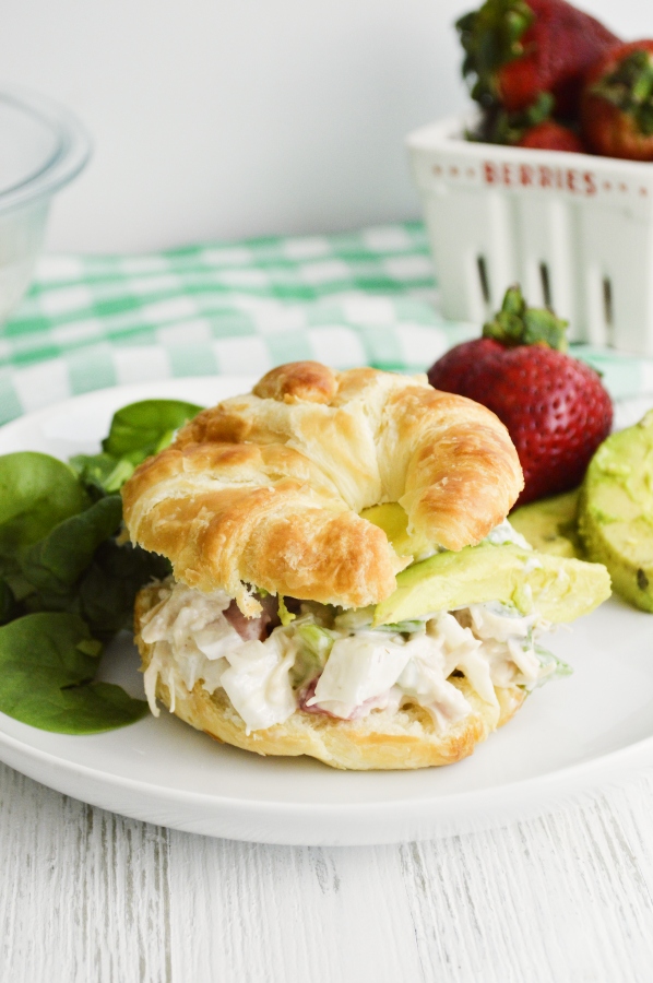 Strawberry Chicken Salad Croissants Feature Image 