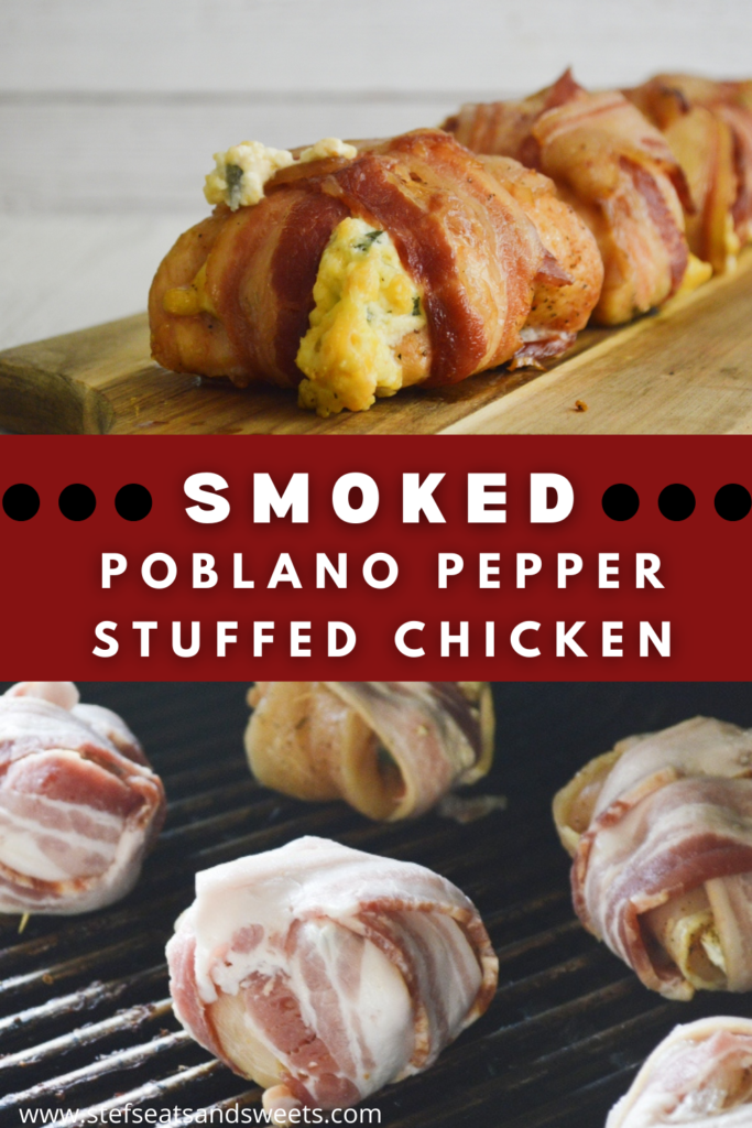 Smoked Poblano Pepper Stuffed Chicken Pinterest Collage 