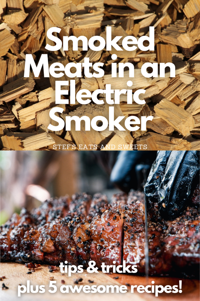smoking meats in an electric smoker (plus 5 awesome recipes) pinterest collage 