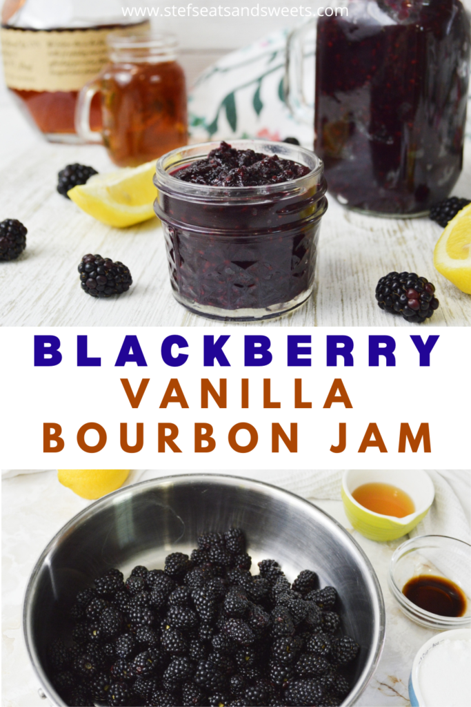 blackberry vanilla bourbon jam Pinterest collage 