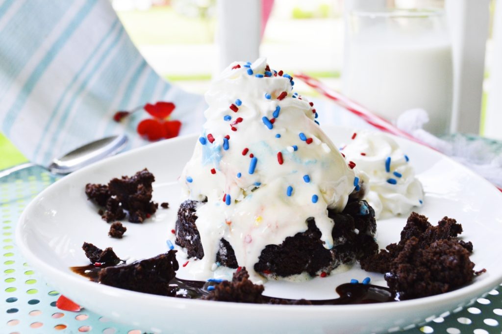 Red White & Blue Brownie Sundaes Feature Image 