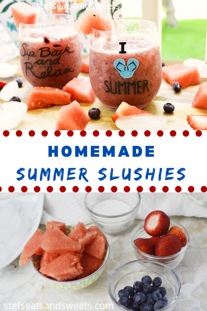 Homemade Summer Slushies Pinterest Collage 