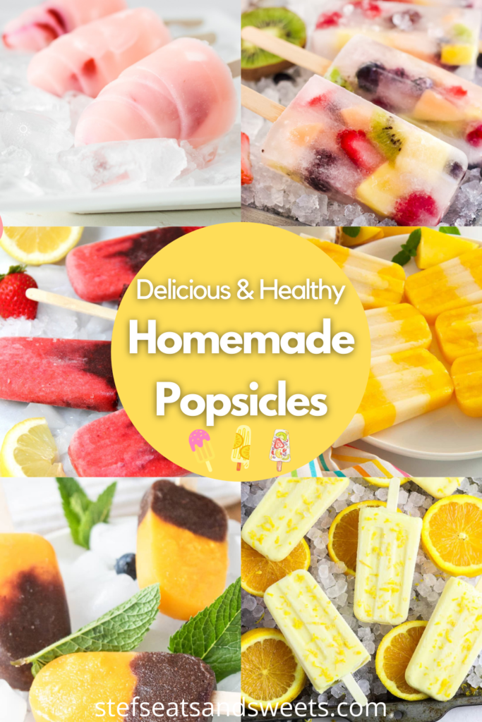 delicious healthy homemade popsicles pinterest collage 