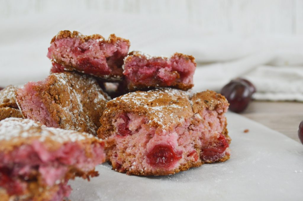 The Easiest Cherry Bars - Stef's Eats and Sweets