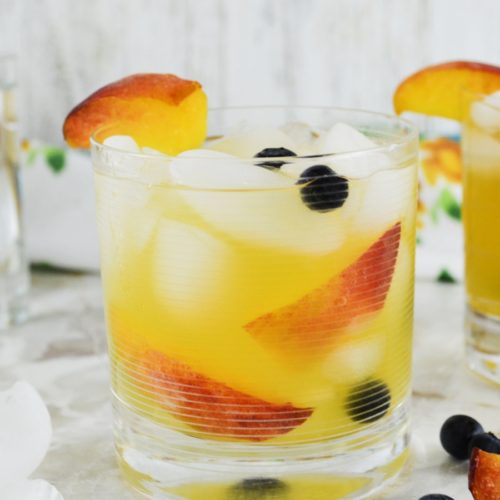 sparkling spiked peach punch 3