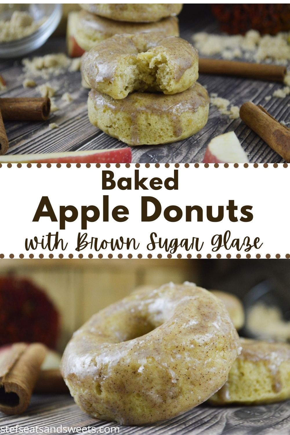 baked apple donuts pinterest collage