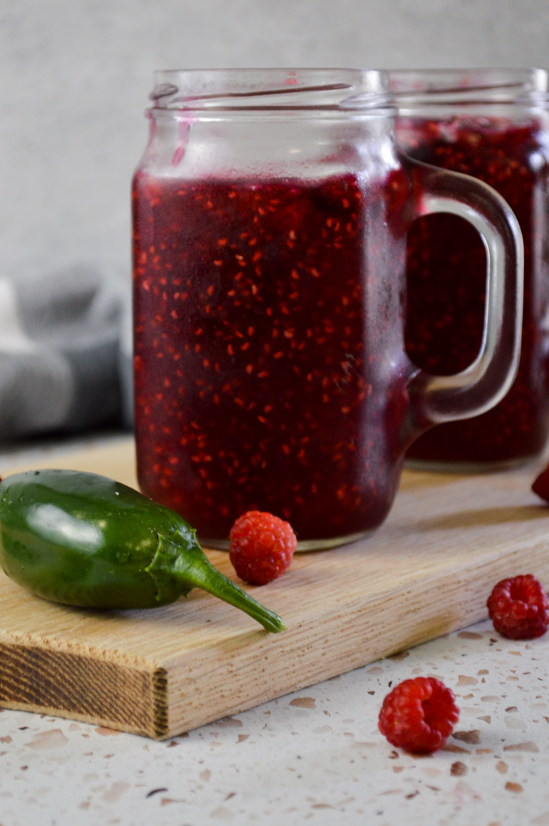 Small Batch Raspberry Jalapeno Jam Stef's Eats and Sweets
