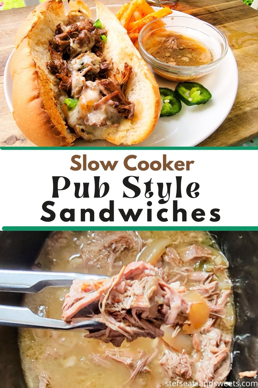 slow cooker pub sandwiches 