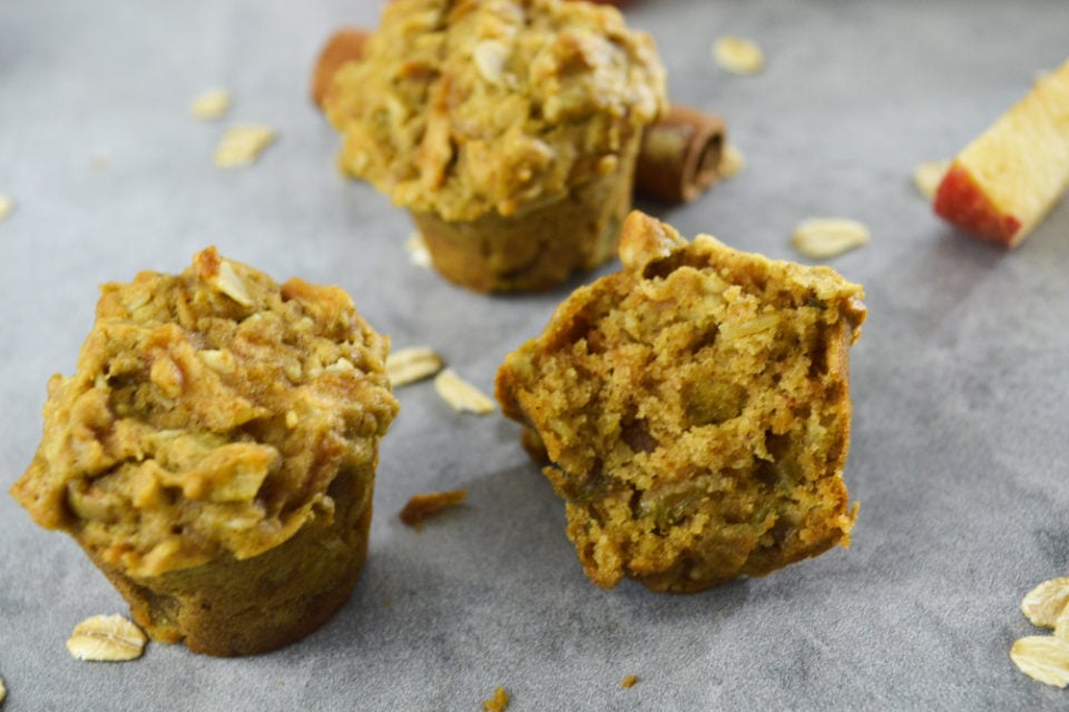 Healthy Apple Oatmeal Mini Muffins Stef's Eats and Sweets