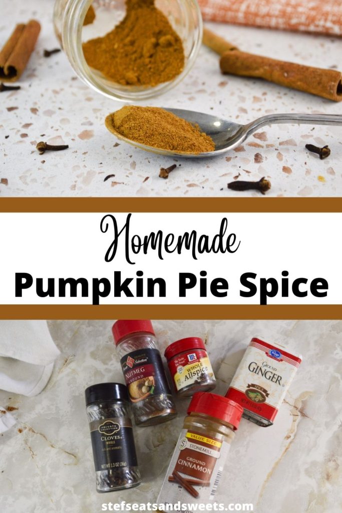 homemade pumpkin pie spice collage