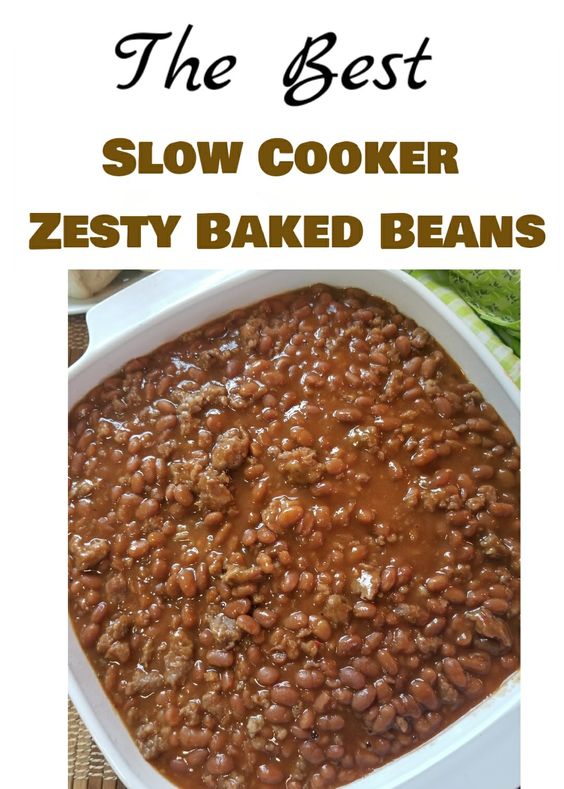 Slow Cooker Zesty Baked Beans 