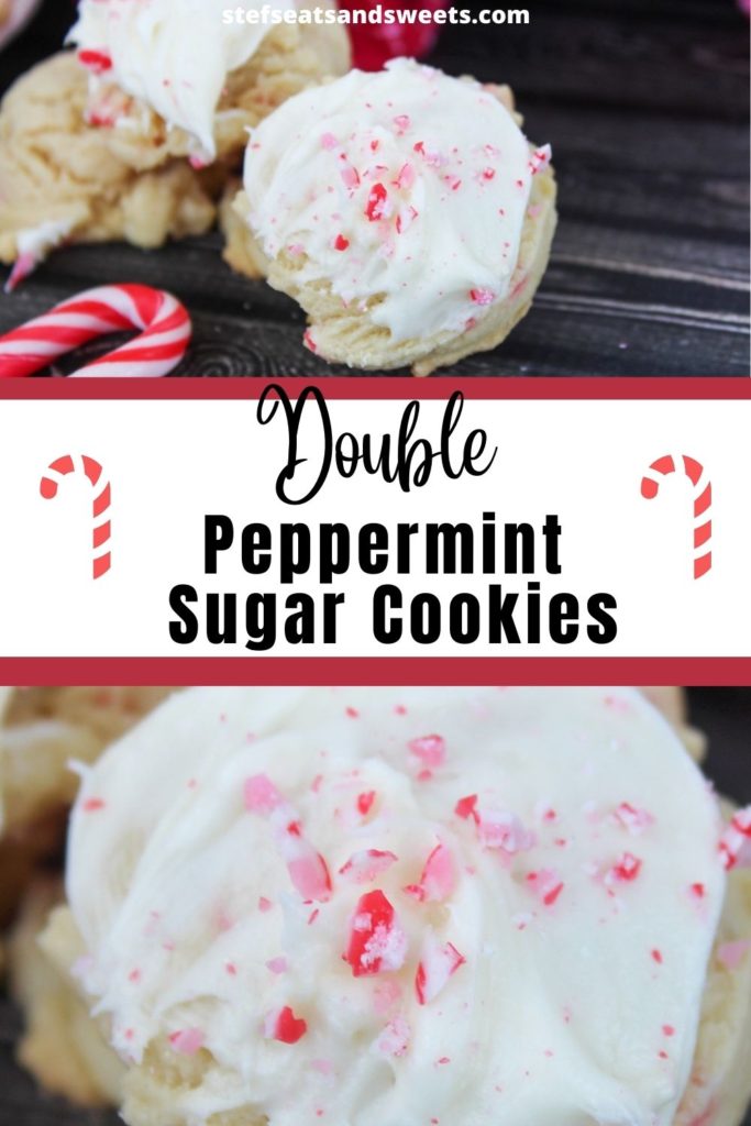 Double Peppermint Sugar Cookies - Stef's Eats and Sweets