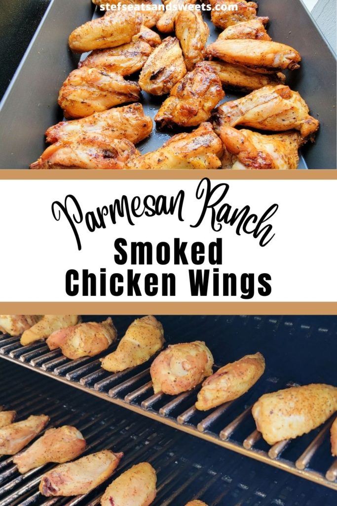 parmesan ranch smoked chicken wings collage