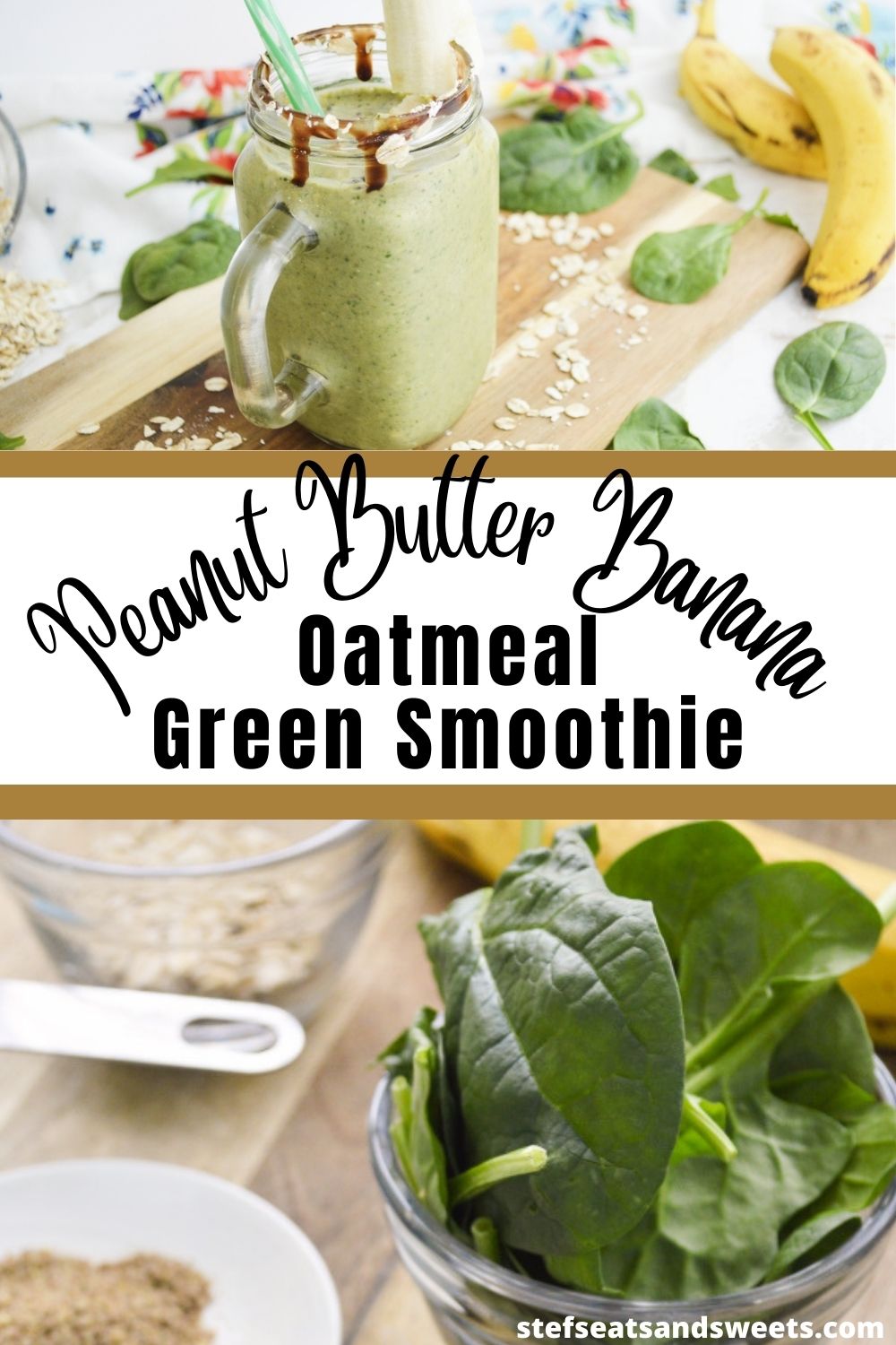 peanut butter banana oatmeal green smoothie 