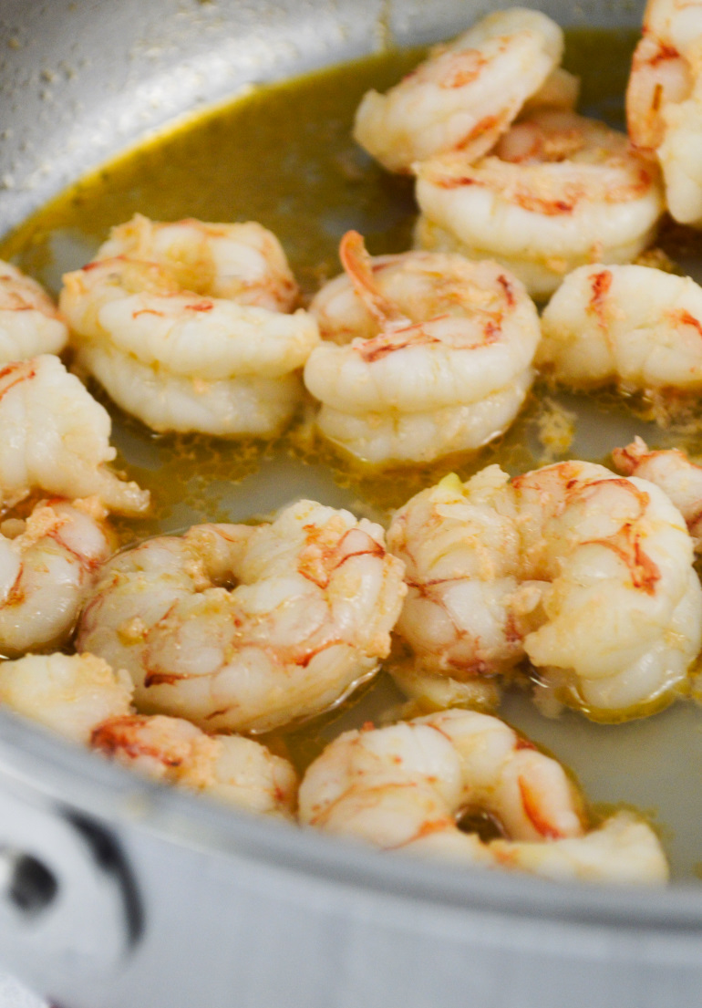Cooking shrimp 