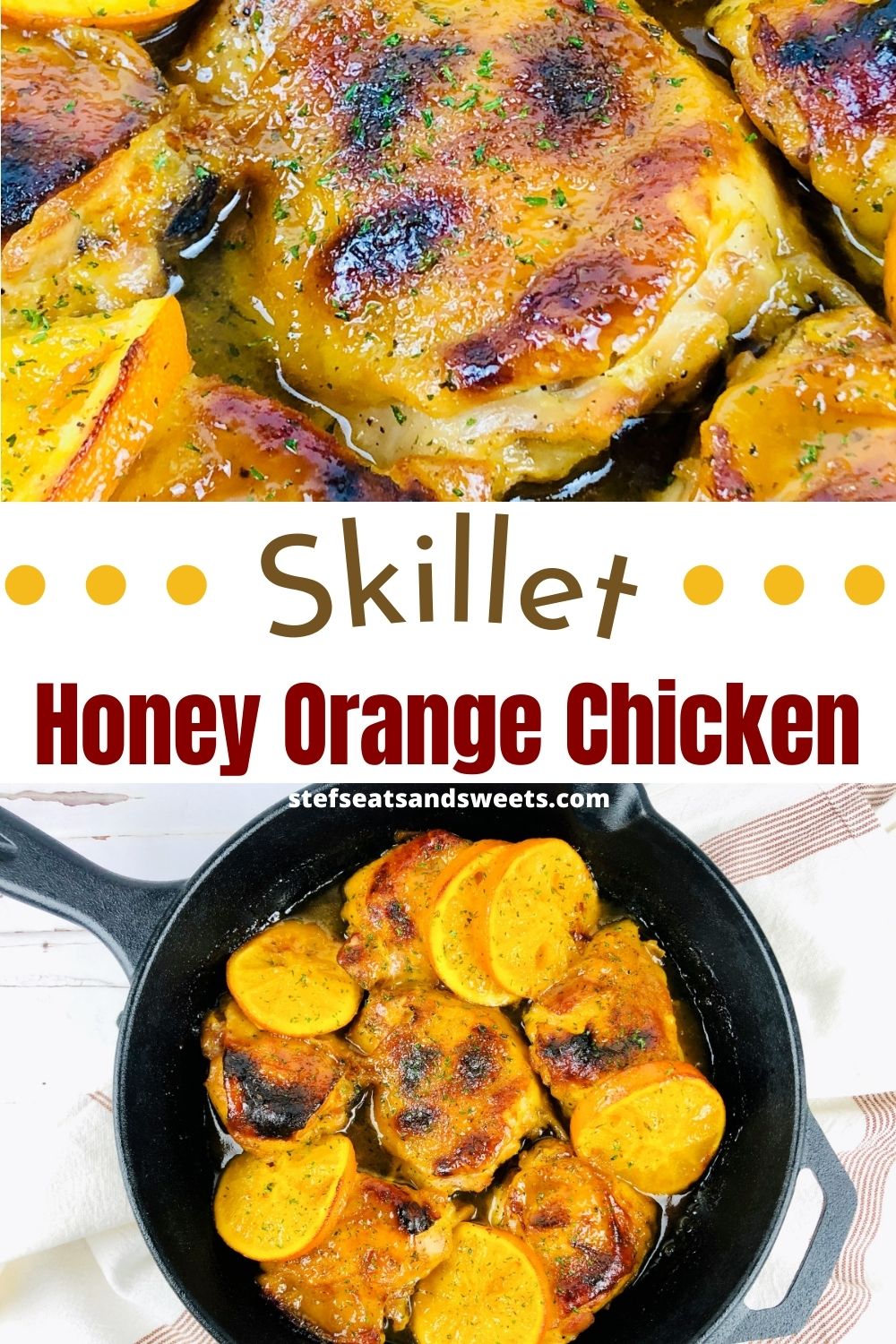 easy skillet honey orange chicken thighs