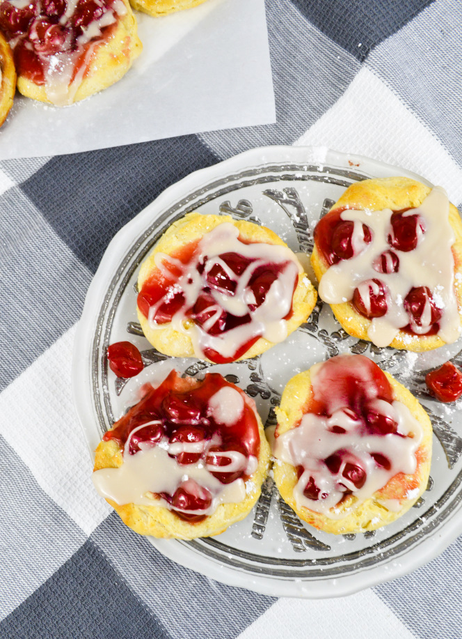 Cherry Breakfast Biscuits On plate 
