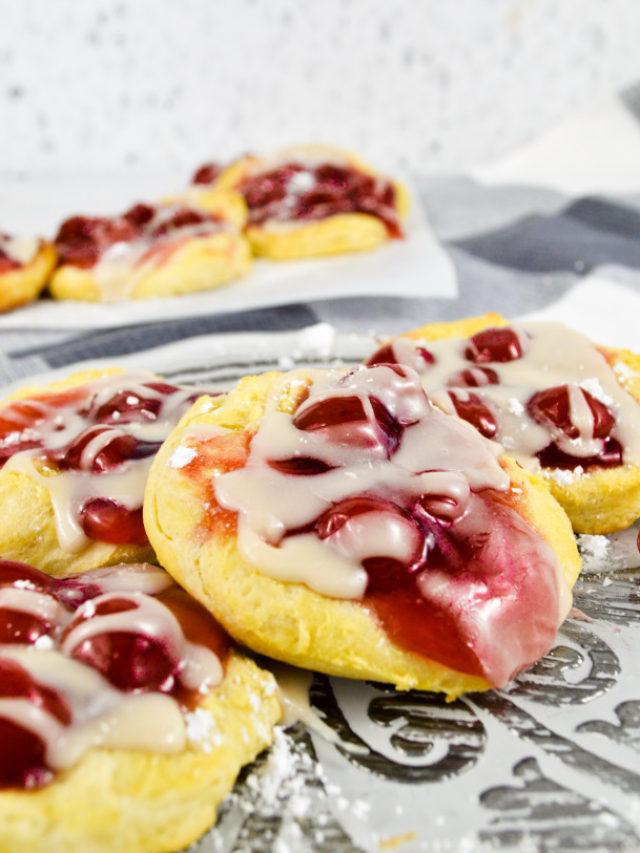 Air Fryer Cherry Breakfast Biscuits