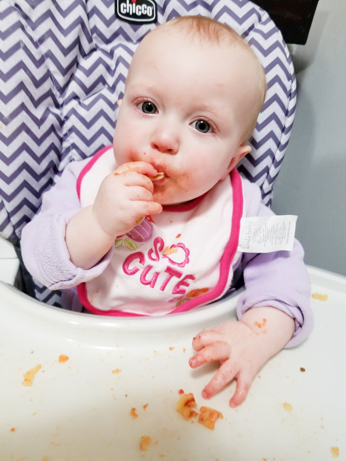 baby eating solid food 