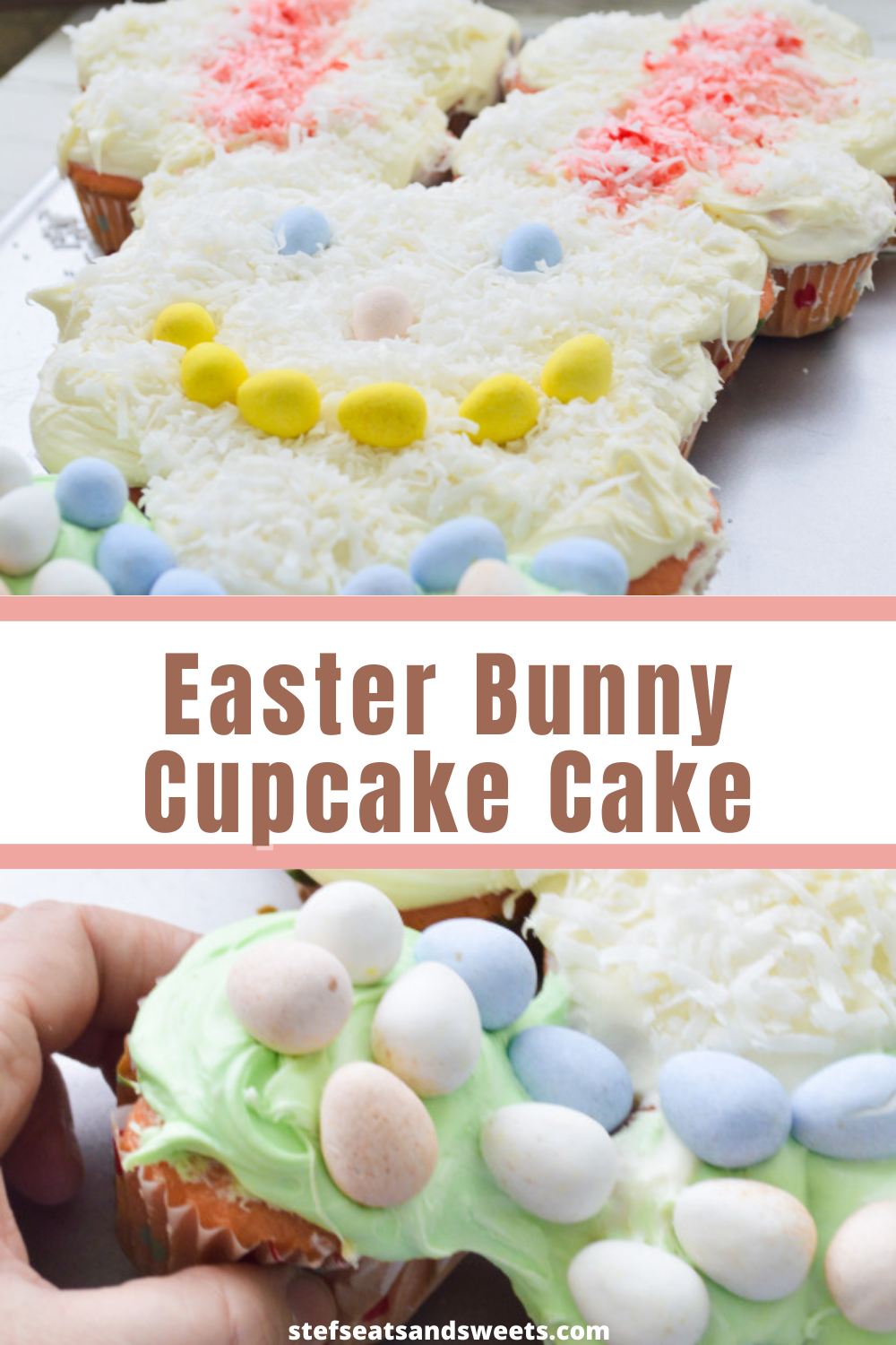 festive Easter bunny cupcake cake