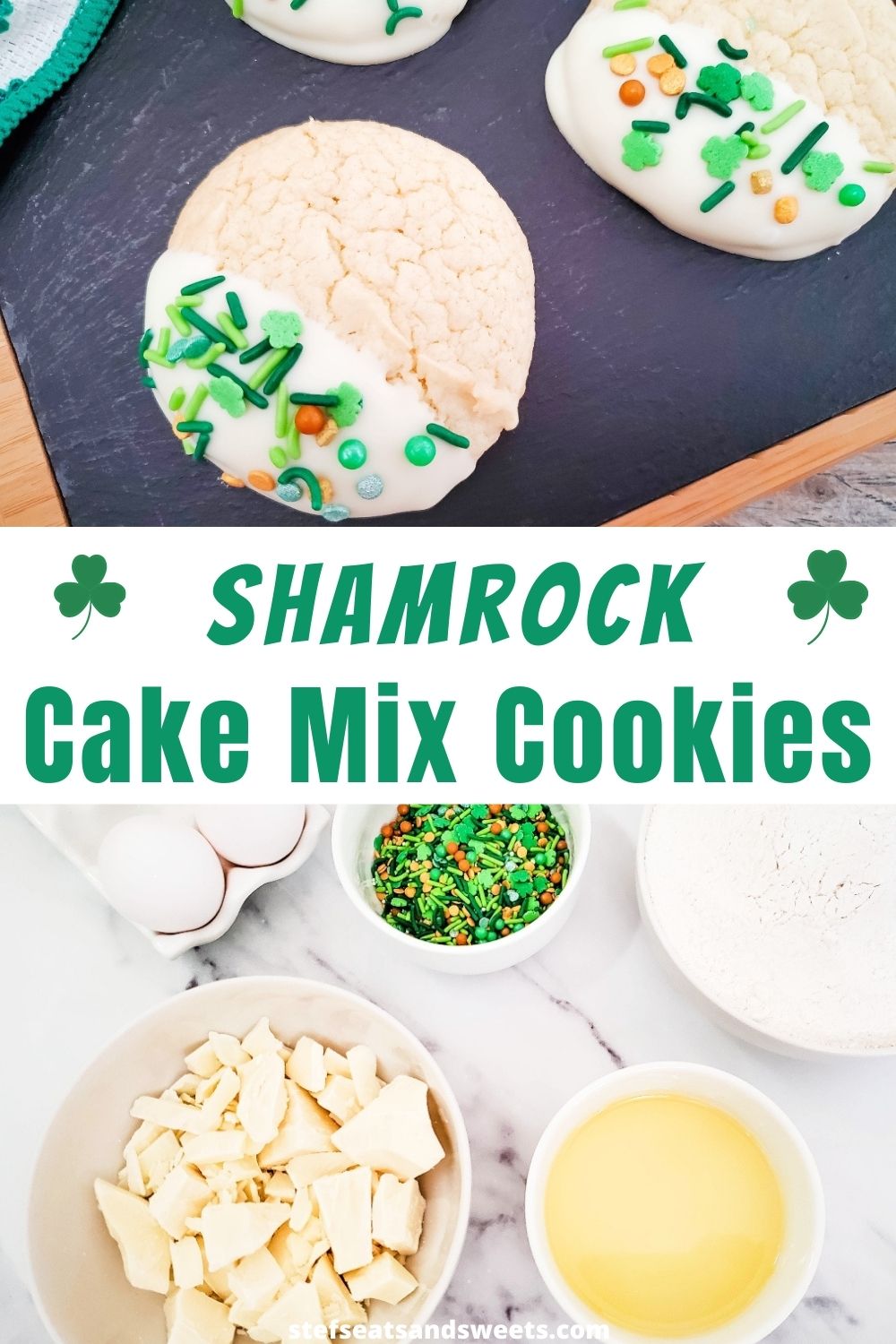shamrock cake mix cookies 